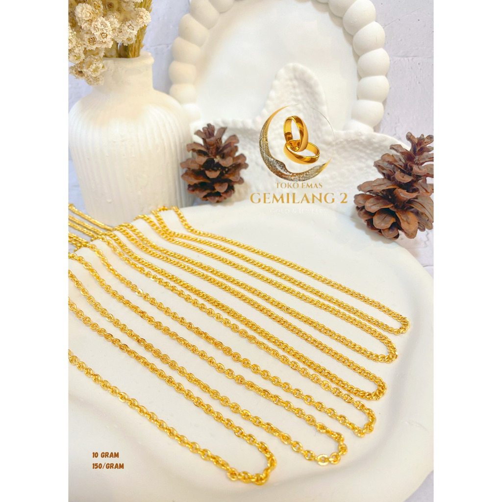 Kalung Dewasa Emas Muda 150/200ribu per gram