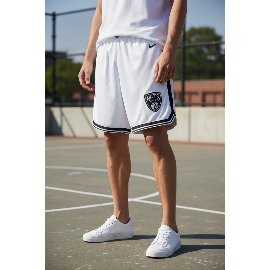 CELANA OLAHRAGA BASKET IMPORT BROOKLYN NETS PUTIH 23/24