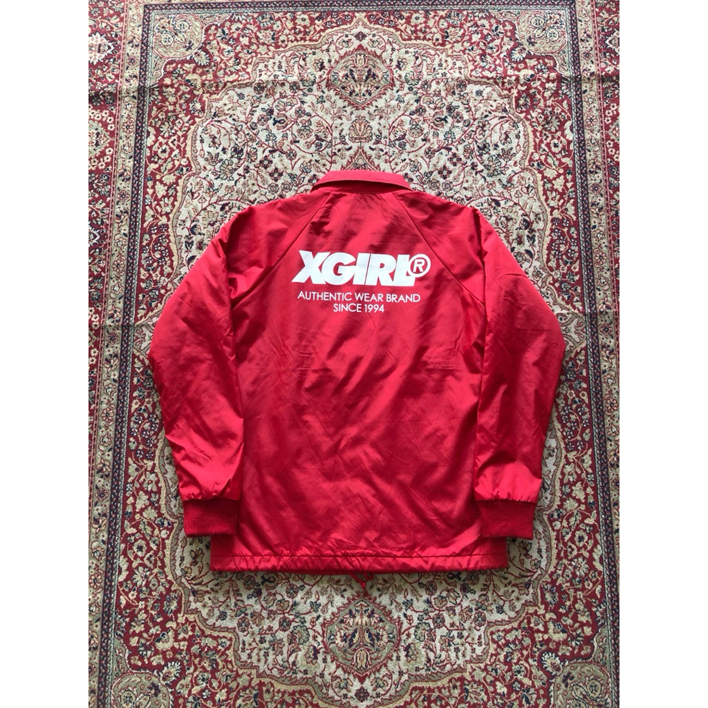 Xgirl fleece coach jacket Vintage X-Girl USA streetwear i743