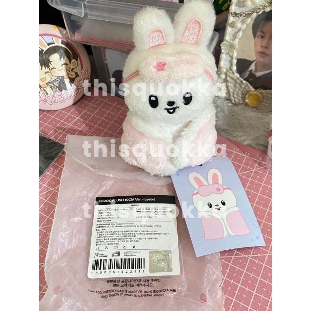 [baca deskripsi] official skzoo plush leebit 10cm (unsealed)