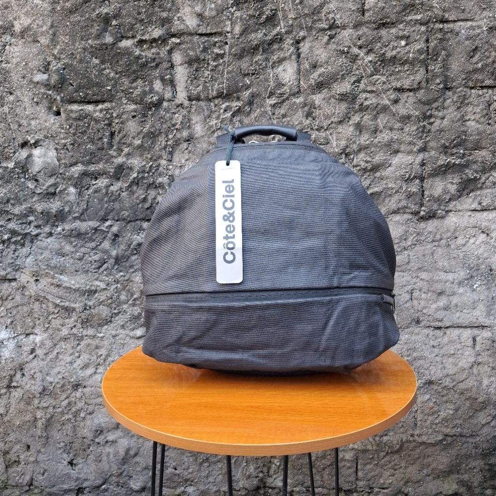 Cote & Ciel Meuse Coated Canvas Backpack Black