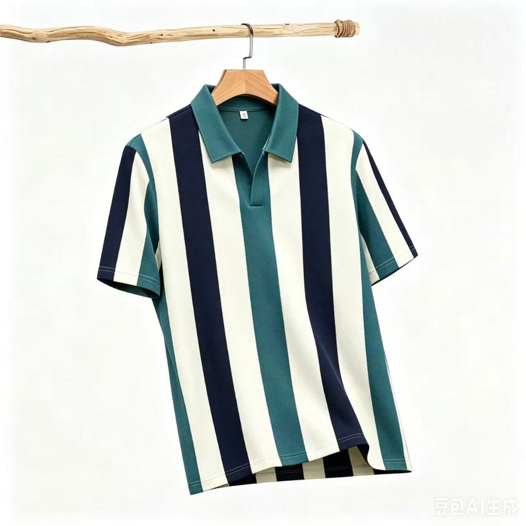 Visdan Shirt Pria  kaos polo garis baju kaos pria bordir Kemeja POLO bergaris vertikal kaos pria ker