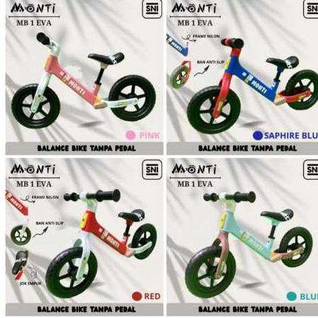 ELEMENT PUSH BIKE MONTI BALANCE BIKE BAN Mati  - Sepeda anak push bike