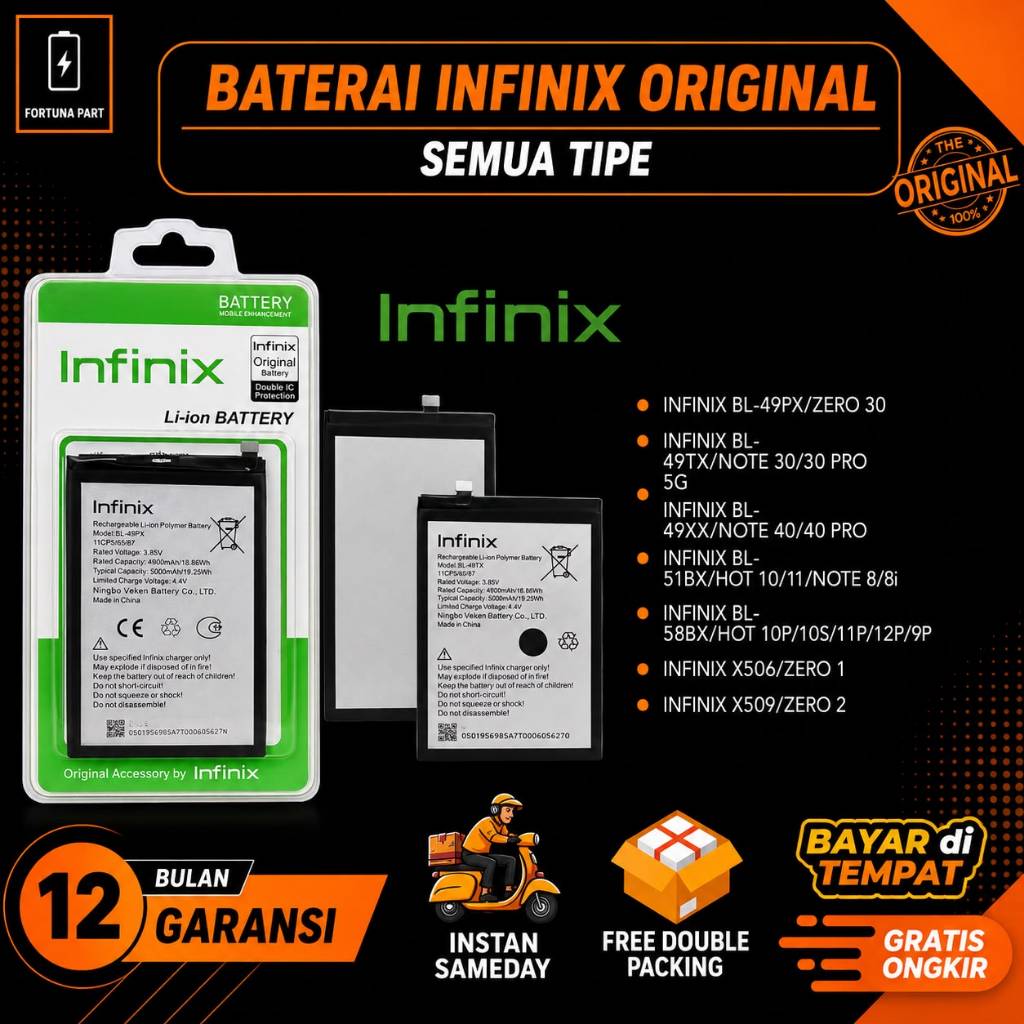 BATERAI INIFNIX/BATRE HP INFINIX ORIGINAL/INFINIX BL-30SX/S2 PRO/X522/BL-34CX/SMART3 PLUS/BL-39AX/HO