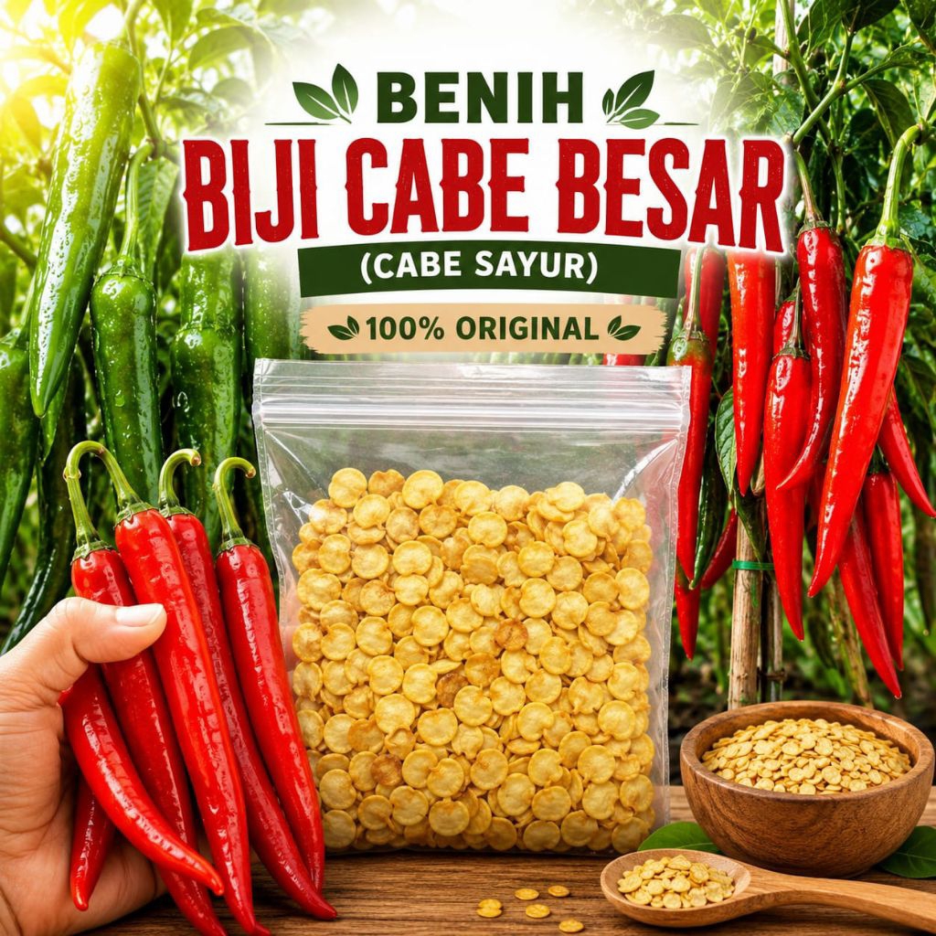 (500+ Biji) Benih Cabe Besar Super Unggul