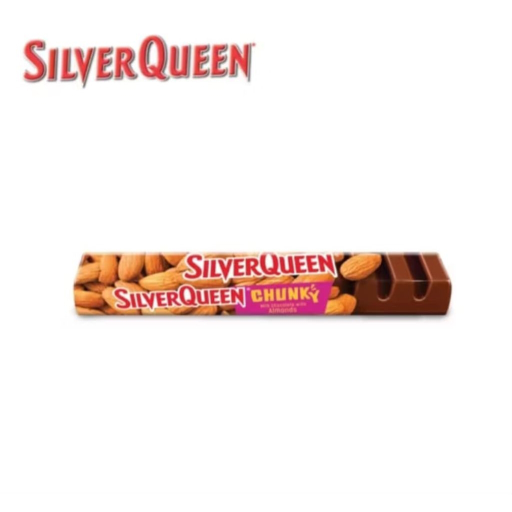 Cokelat Silverqueen Chunky Bar Besar 82 Gram - Rasa Almond ( expired 2027 )
