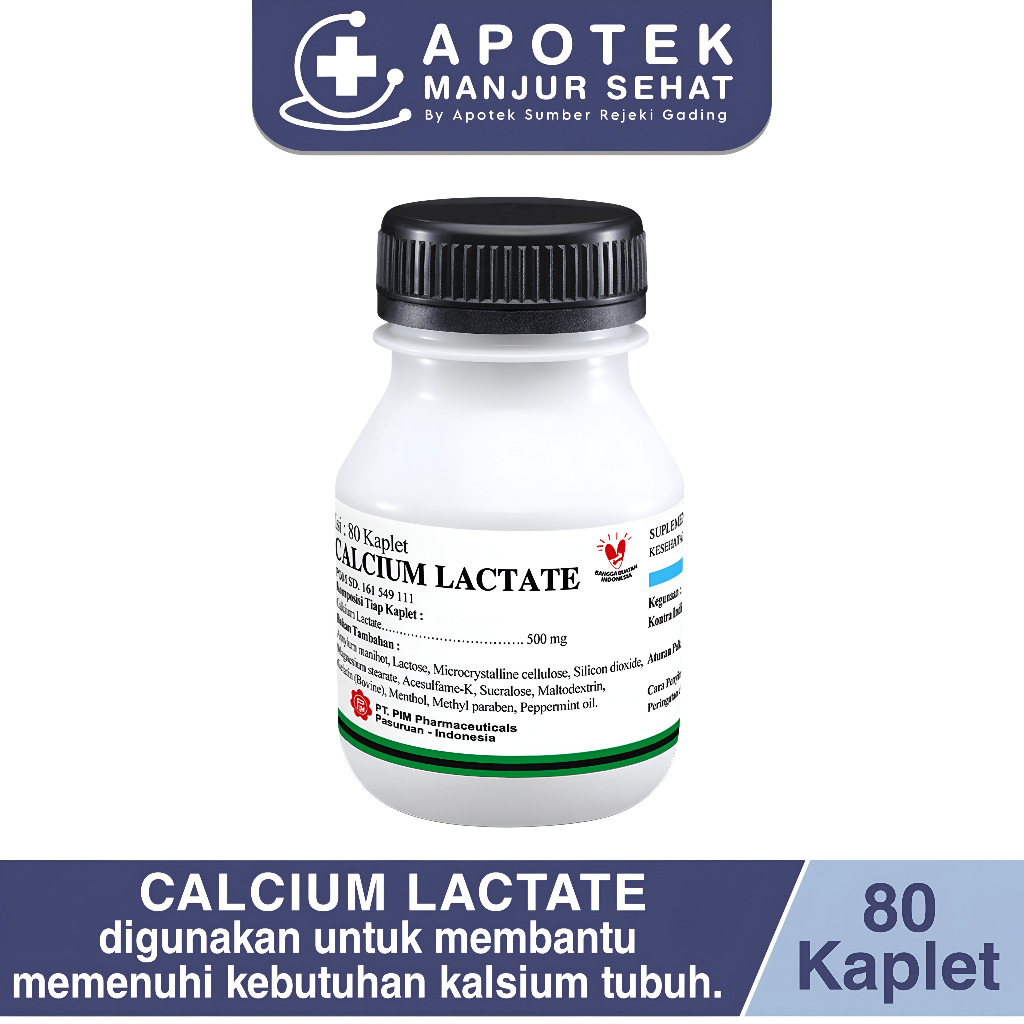 CALCIUM LACTATE PIM Obat Tulang Kalsium Laktate BOTOL
