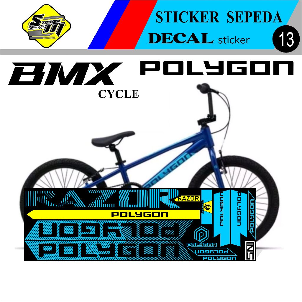 STICKER SEPEDA POLYGON RAZOR  ACESORIS SEPEDA BMX