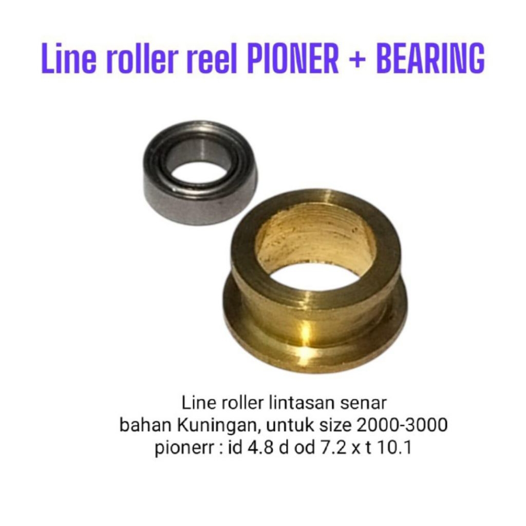 Line Roller Pioner / Roller Gold lintasan tali senar reel pancing + bearing