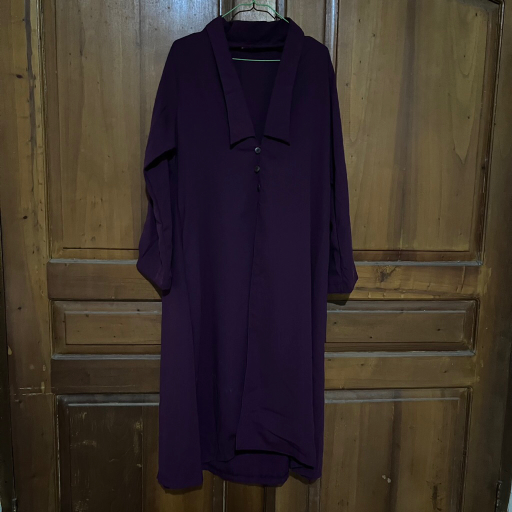 TUNIK KANCING BURGUNDY
