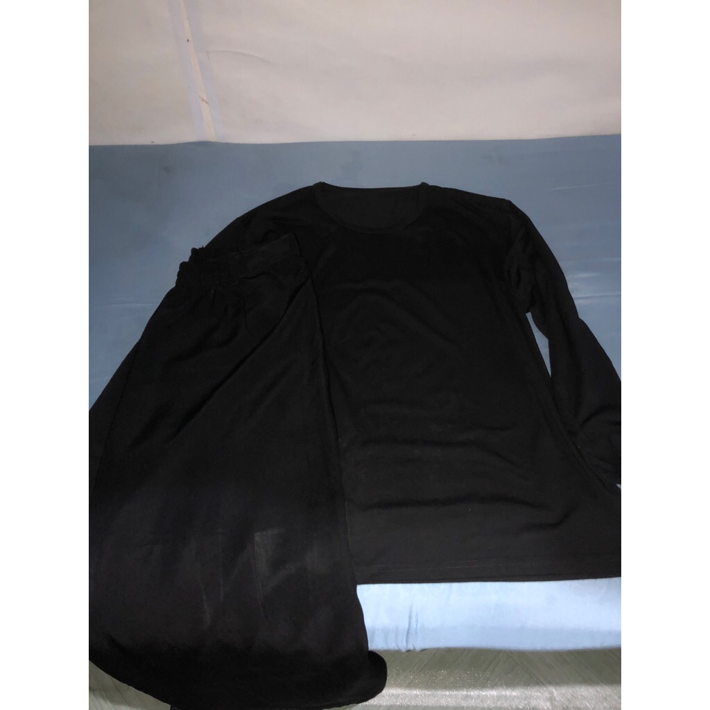 manset hitam dan rok hitam preloved