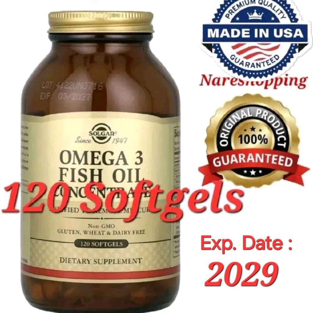 Solgar, Omega-3 Fish Oil Concentrate, 120 Softgels 2000 mg
