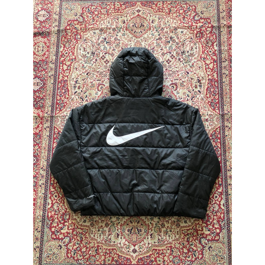 nike big swoosh warm padded jacket Vintage Nike Big Swoosh winter jacket i749