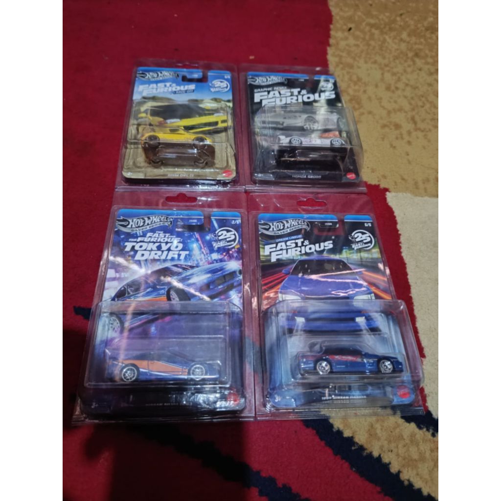 Hotwheels S15 monalisa, S2000 suki putih, Civic lumpur, Maxima