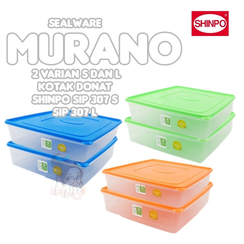Sealware MURANO 2 Varian S dan L  Kotak Donat Shinpo SIP 307 S SIP 307 L