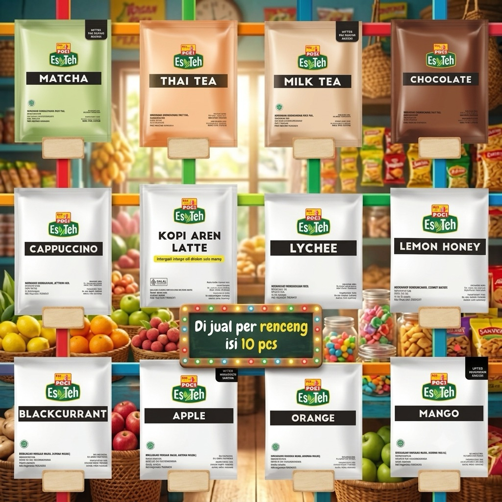 Rasa rasa teh poci ada banyak varian rasa baru . jaminan  produk original
