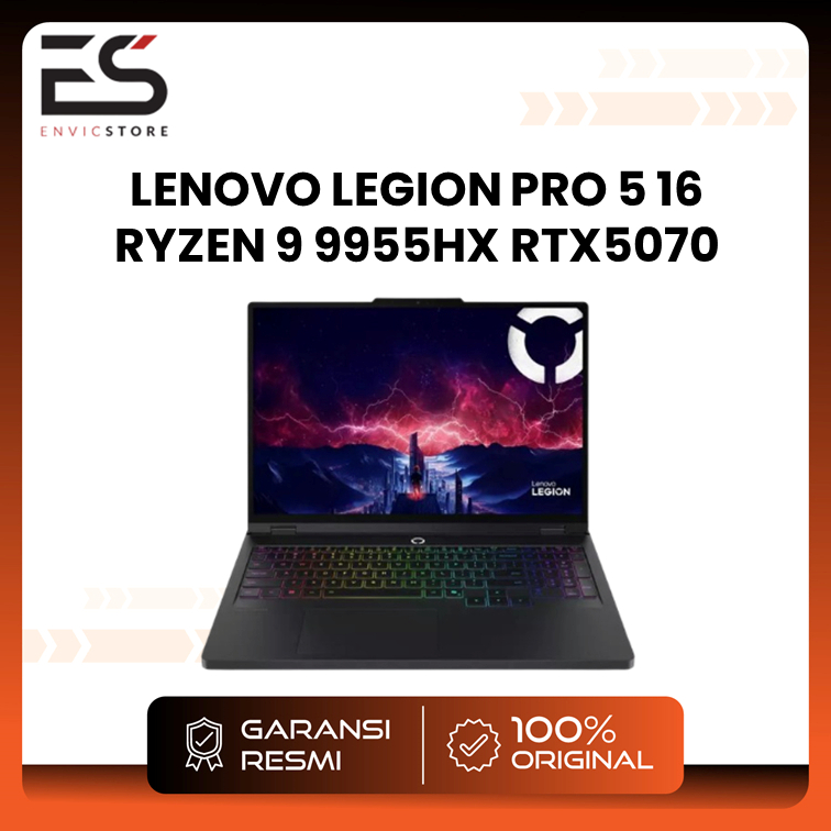 LENOVO LEGION PRO 5 16 OLED RYZEN 9 9955HX RTX5070 64GB 1TB SSD W11+OHS+M365B 16 INCH WQXGA 165HZ
