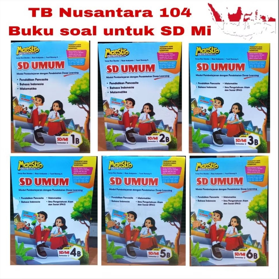 Buku LKS Maestro SD Umum gabungan kls 1B 2B 3B 4B 5B 6B semester 2 Deep Learning CV Hasan Pratama