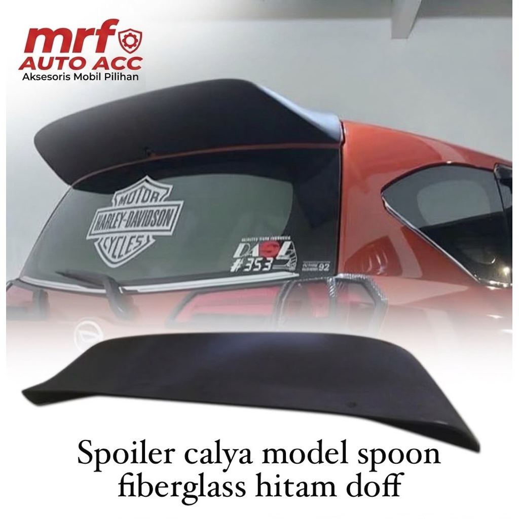 SPOILER CALYA SPOON FIBER GLASS HITAM DOFF