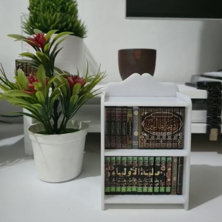 Miniatur Kitab Islami + Rak Akrilik (1 Paket) | Koleksi Kitab Mini Lengkap & Elegan