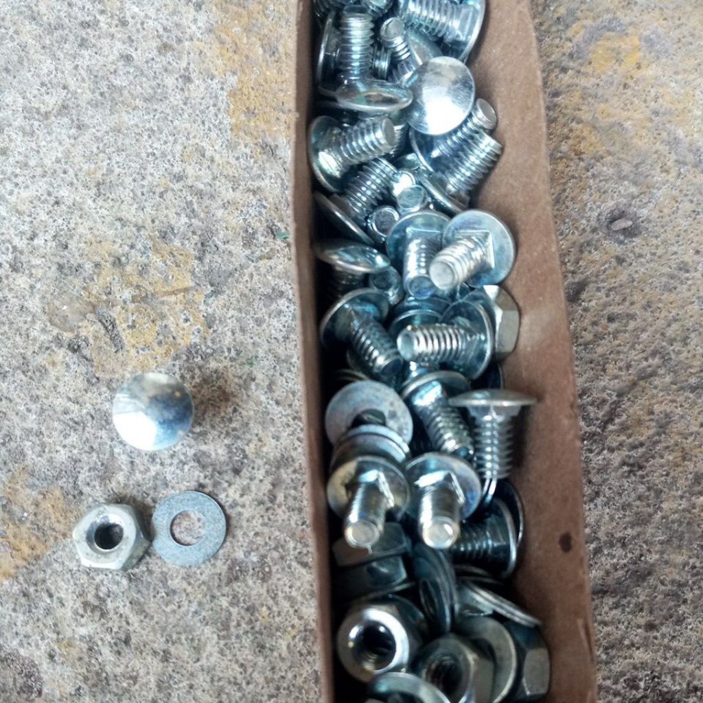 Baut (baut, mur, plat ring) Rak Kepala Payung 6 x 10 Chrome per 100 bh
