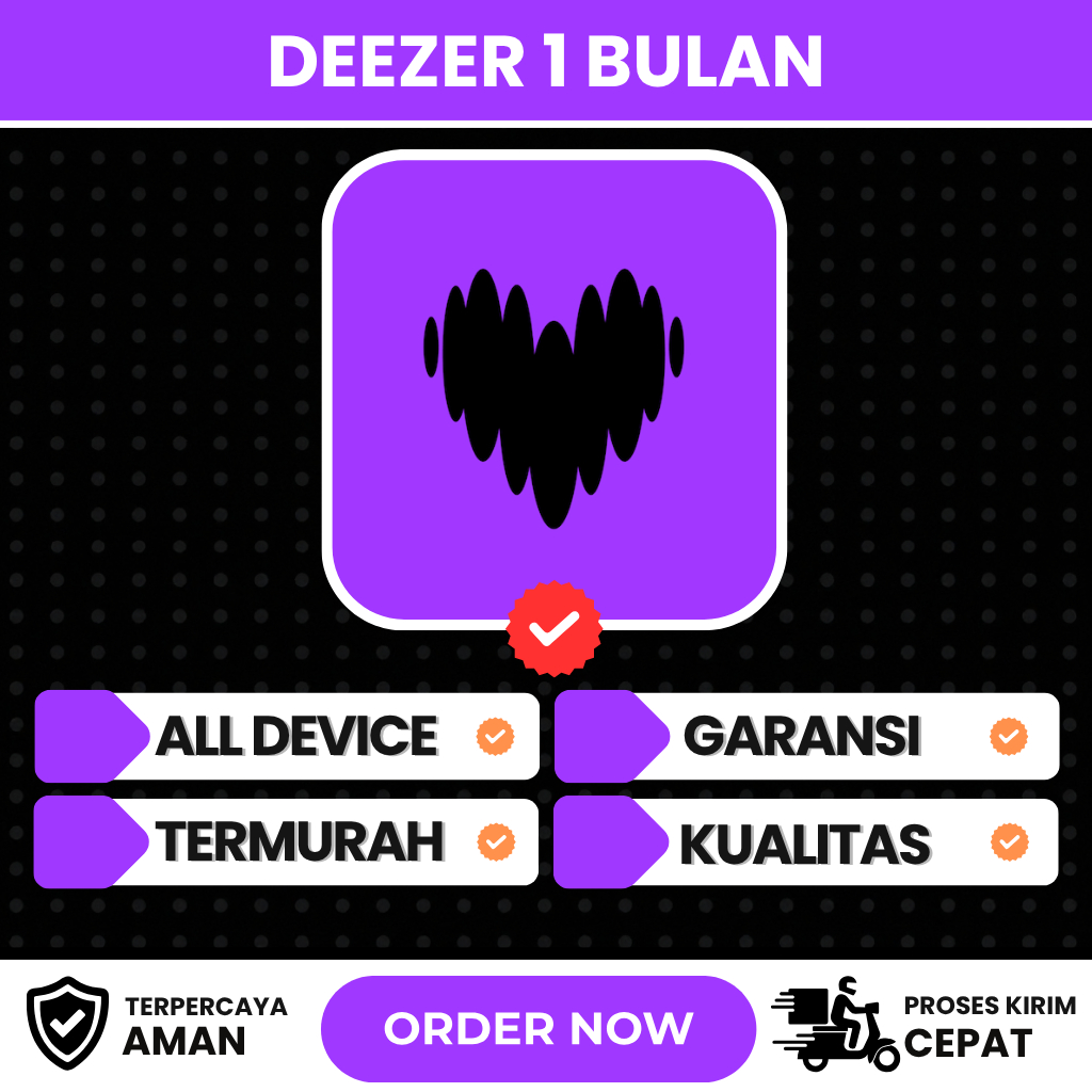Deezer Premium Aktif 1 Bulan Full Garansi