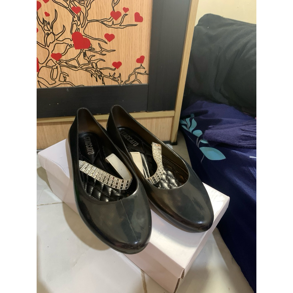 [Preloved] Flatshoes Staccato | Jelly Shoes | Ballerina | Mary Jane