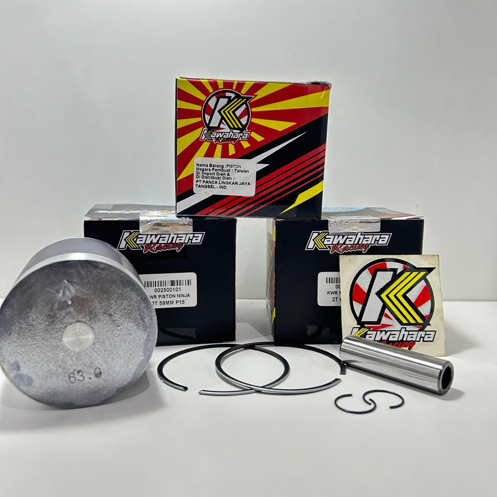Piston ninja 150 KR ninja 2 tak ninja 150R 150RR pin 15 59mm 62mm 63mm 67mm kawahara garansi 100% as