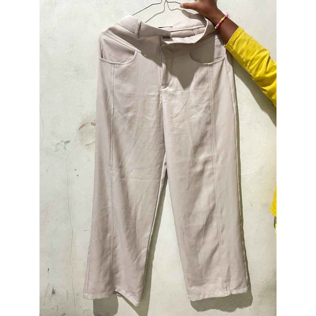 celana highwaist loose pants pl like new