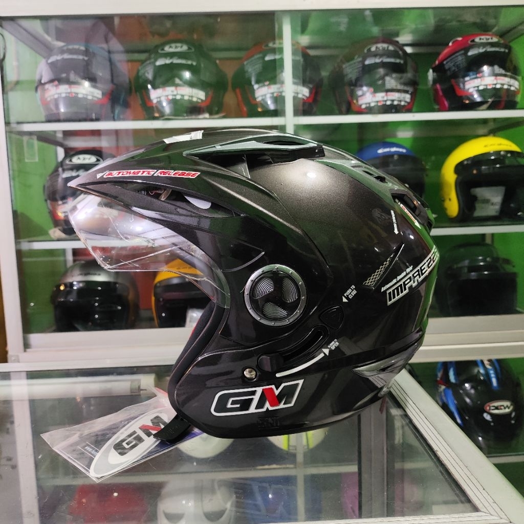 Helm GM Imprezza Double Visor Grey Size L Original SNI