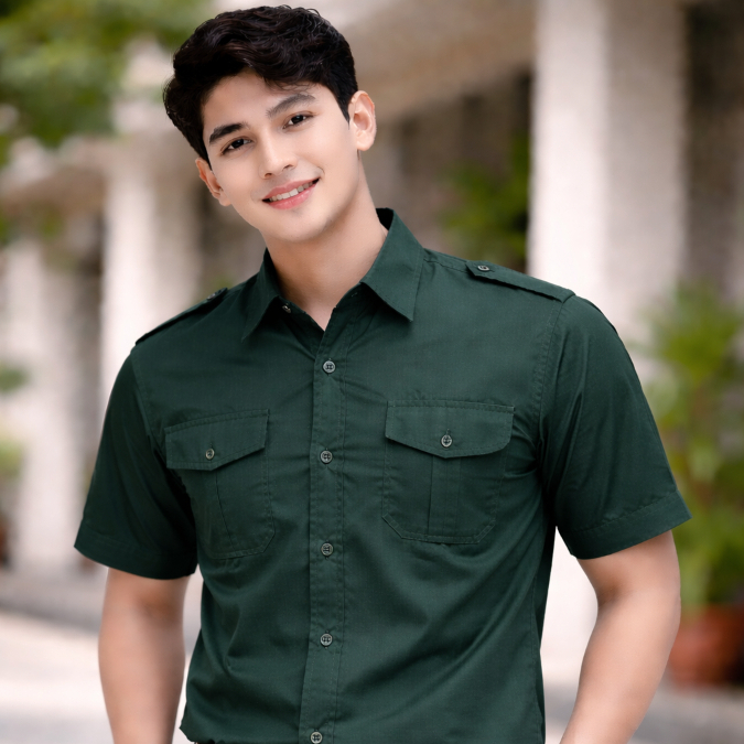 BAJU LENGAN PENDEK PDH PRIA KAIN HIGH TWIS PREMIUM