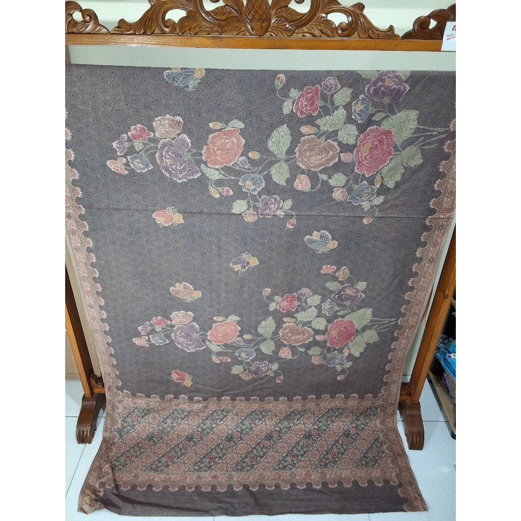 Kain Batik Encim/Kain Buketan/Kain Sarung Batik Encim Buket/Kain Encim/Kain Batik Encim Peranakan/Ka