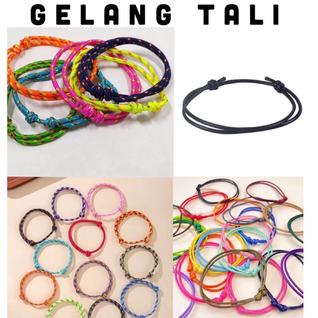 Gelang Tali Gelang Tangan Gunung Motif Polos tali prusik