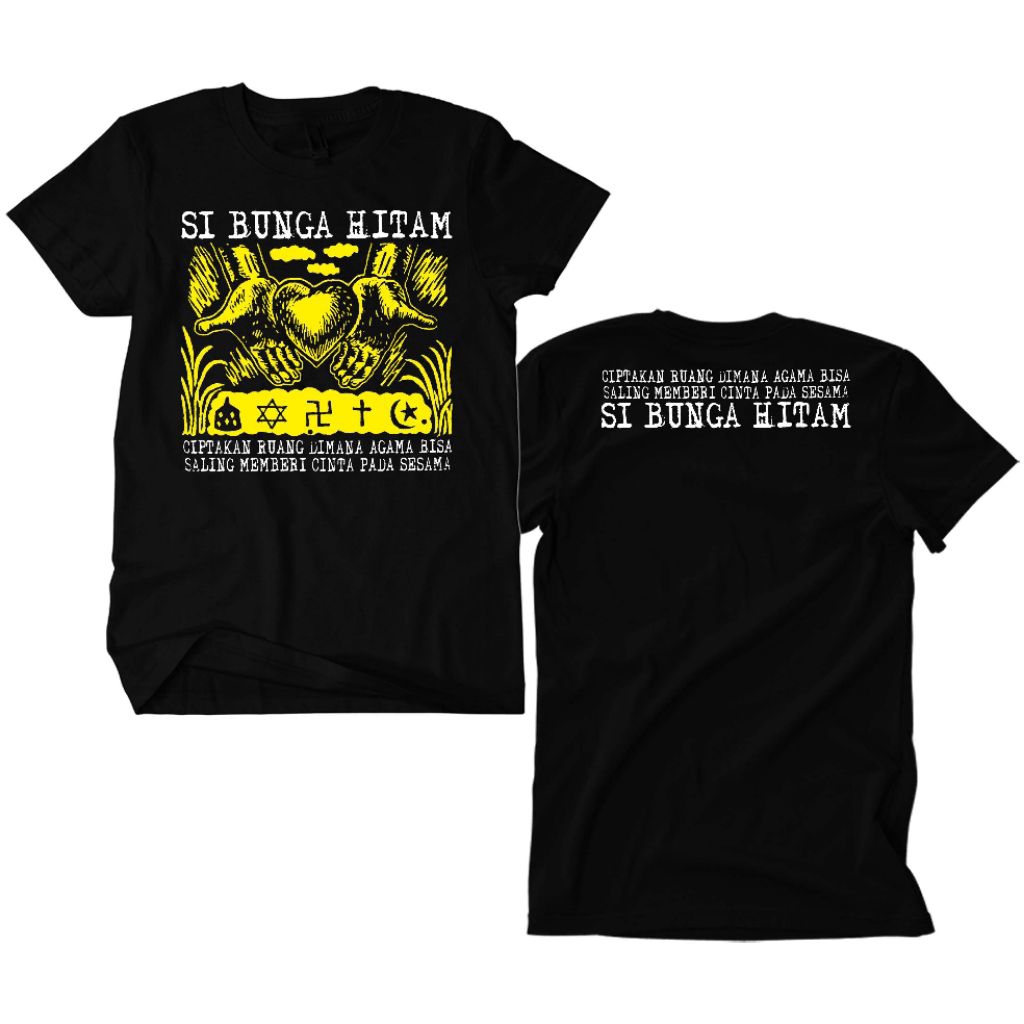 Kaos Band Punk Bunga Hitam - Si Bunga Hitam hitam