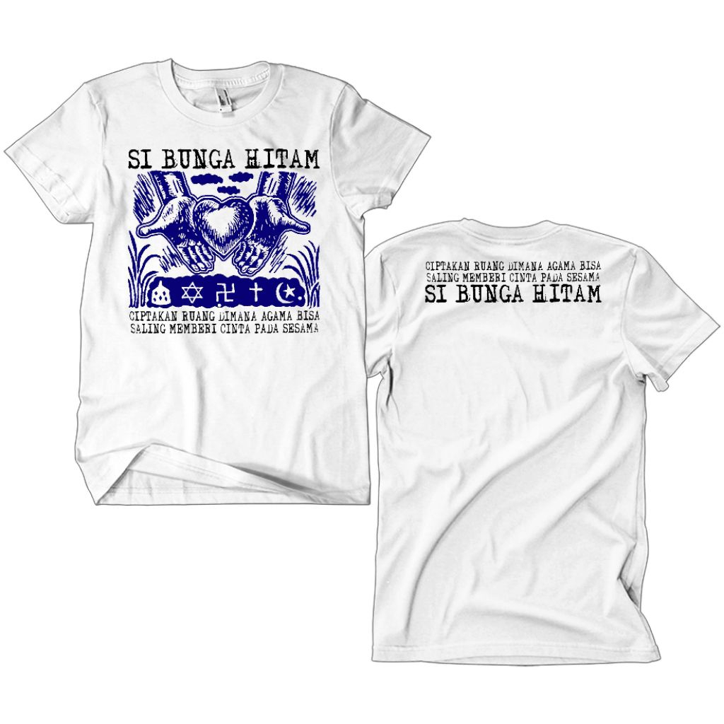 Kaos Band Punk Bunga Hitam - Si Bunga Hitam putih