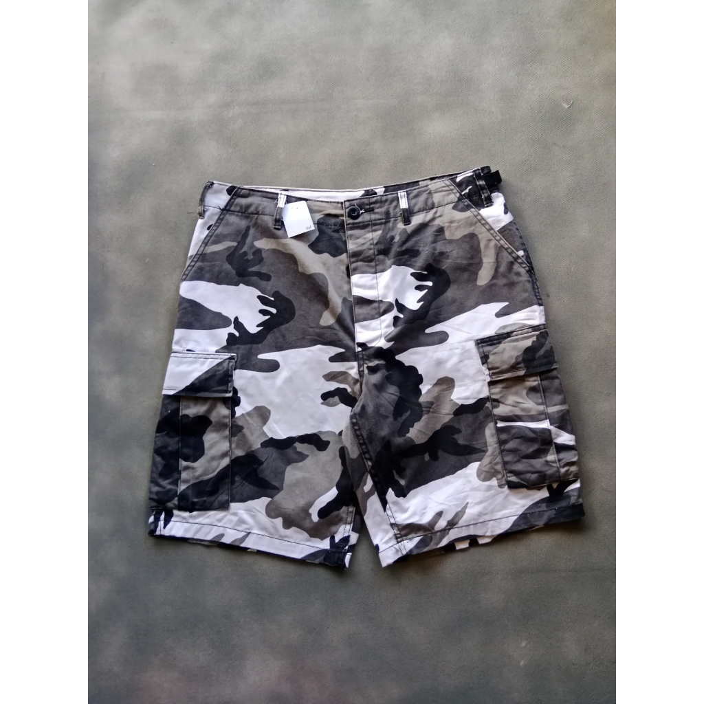 ROTCHO BDU CAMOUFLAGE ARMY MILITARY CARGO SHORT PANTS | CELANA PENDEK | CLWM