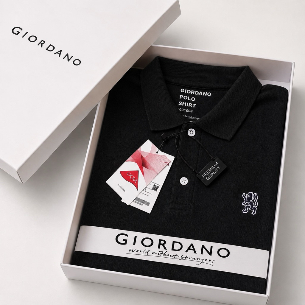NEXA~Polo Shirt Tshirt Kaos Kerah Giordano Lion 3D Mini Terlaris