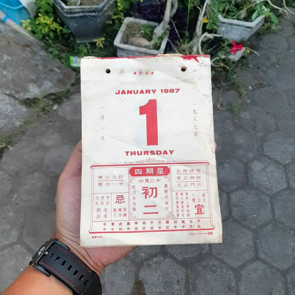 Kalender harian jadul 1987