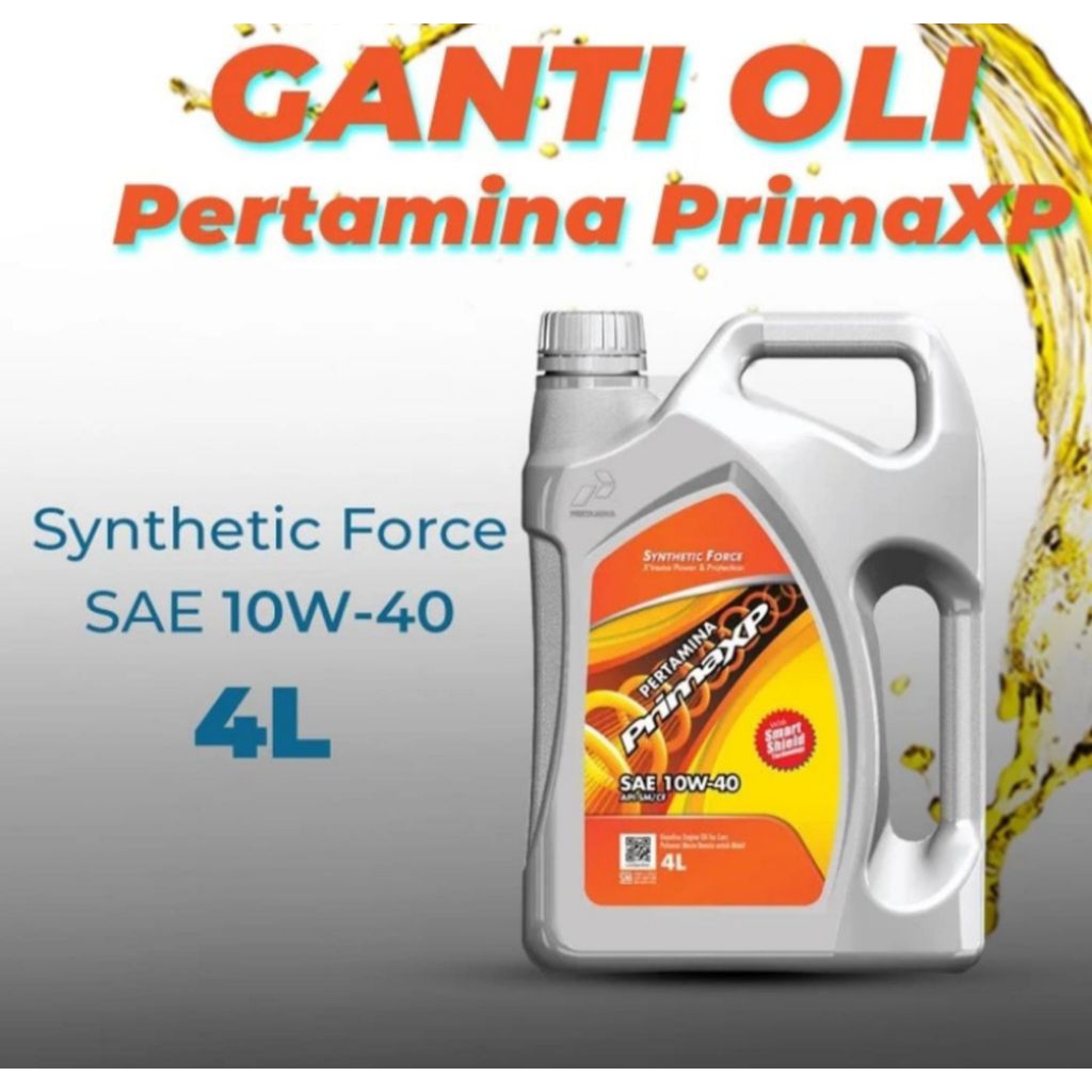 OLI PERTAMINA PRIMA XP SAE 10W-40 , 4 LITER ORIGINAL