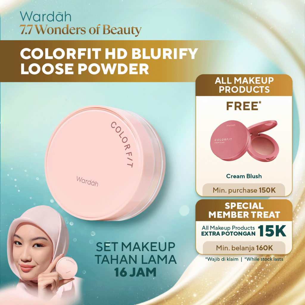 NEW! WARDAH Loose Powder Colorfit HD Blurify Loose Powder - Bedak Tabur Tahan Lama 16 Jam Oil Contro