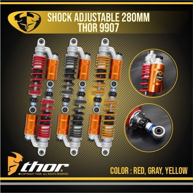 Shockbreaker 280MM THOR-9907 | Shock Belakang Tabung Adjustable