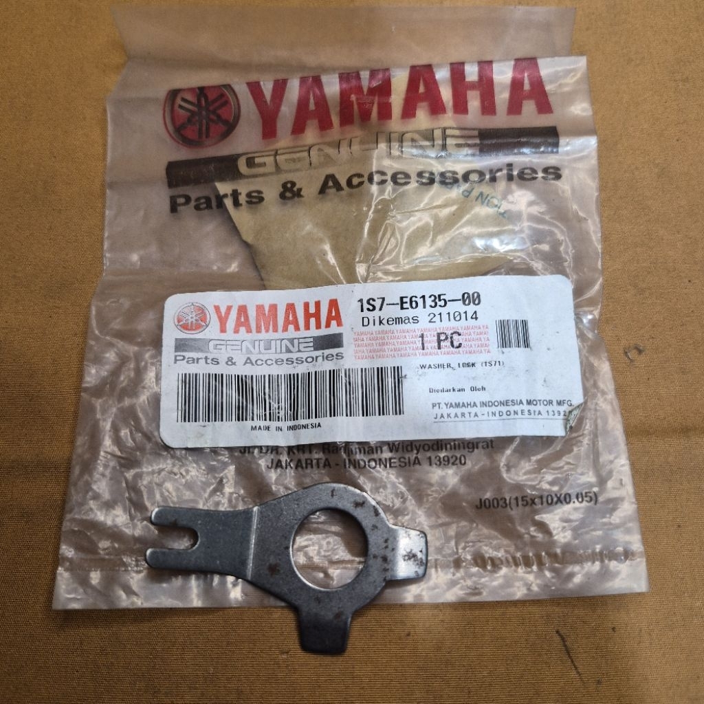 1S7-E6135-00 Washer Lok Plat Kancingan Mur Kopling Yamaha Jupiter MX Lama Old Original