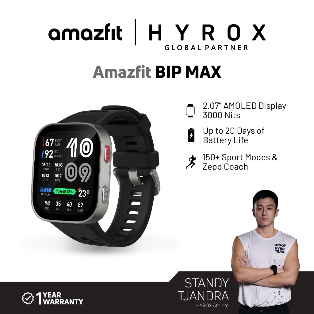 Amazfit Bip Max | Jam Hyrox | 20 Days Battery | Offline Maps | 4GB Storage