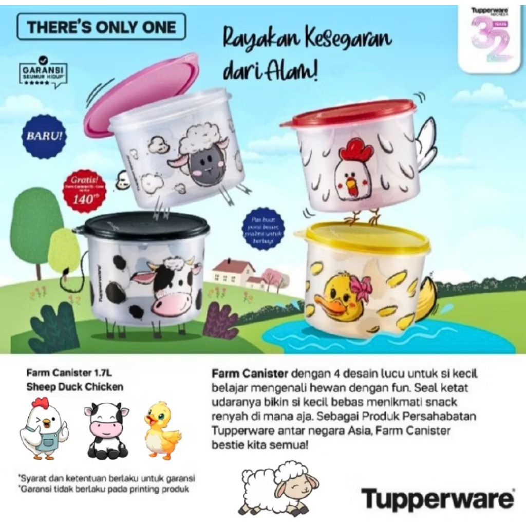 ORI-New Tupperware Farm Canister 1,7L