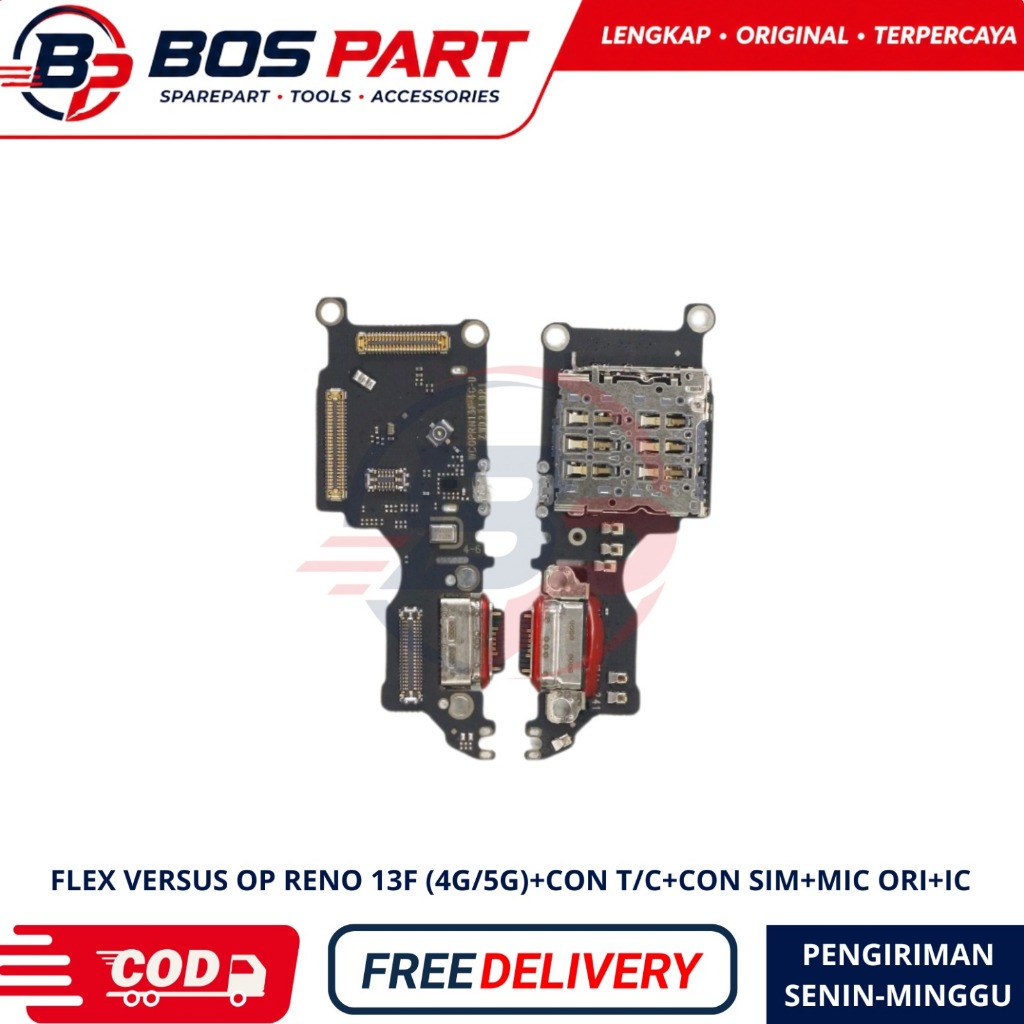 FLEXIBEL OPPO RENO 13F 4G / OPPO RENO 13F 5G + CONNECTOR CHARGER + CONNECTOR SIM + MIC ORI