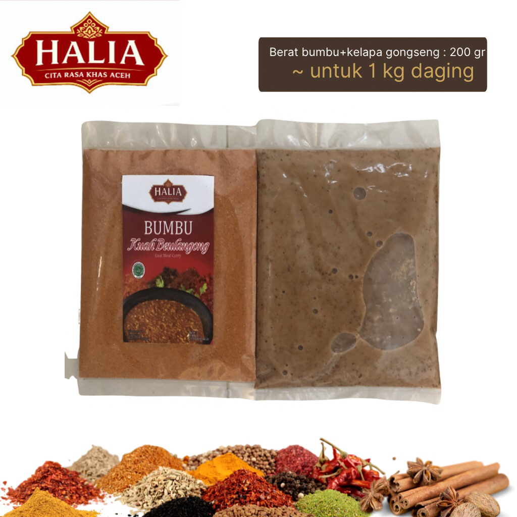 Bumbu kering Aceh kuah beulangong untuk 1 kg daging + kelapa gongseng | 200 gr
