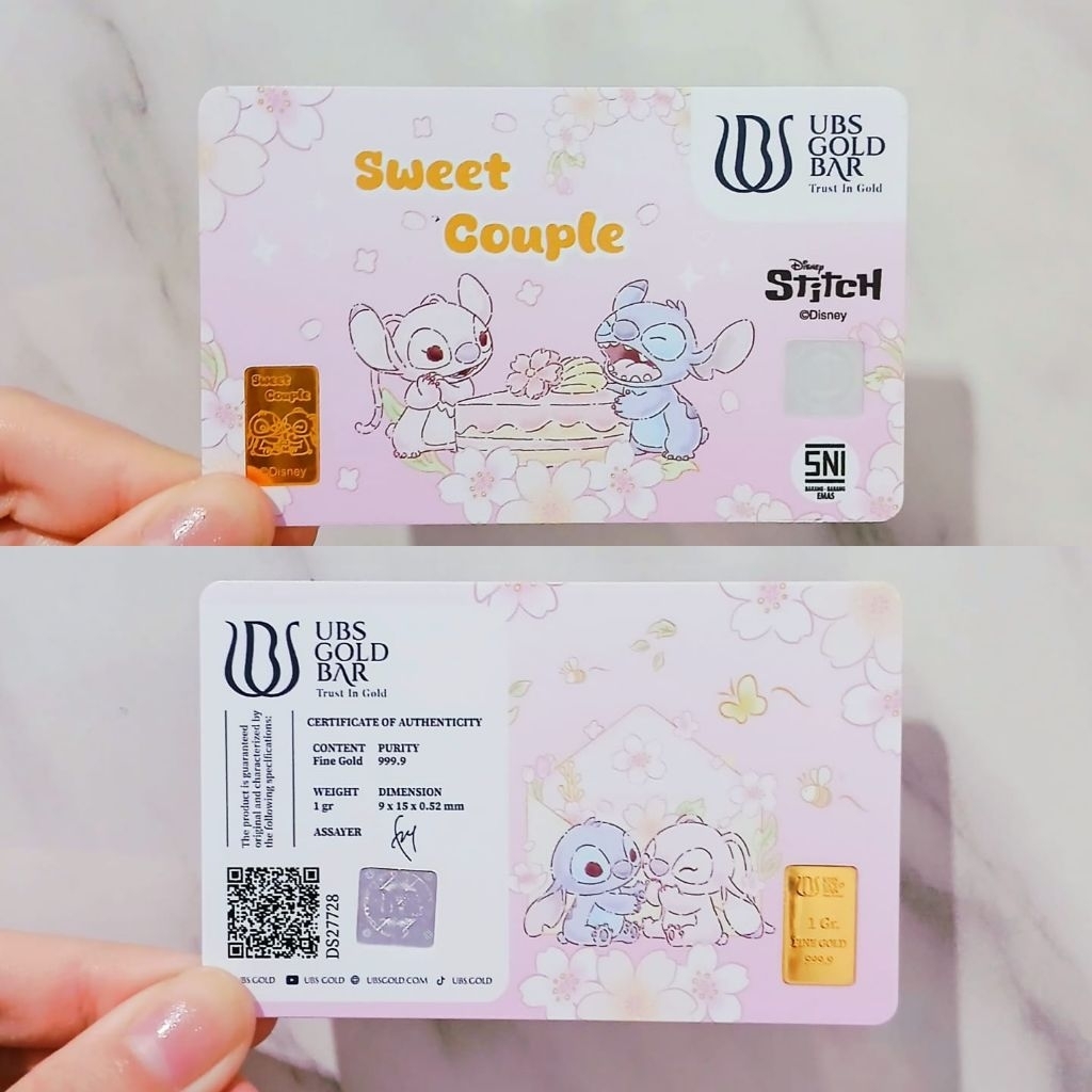 Logam mulia UBS Gold 1 gram stitch