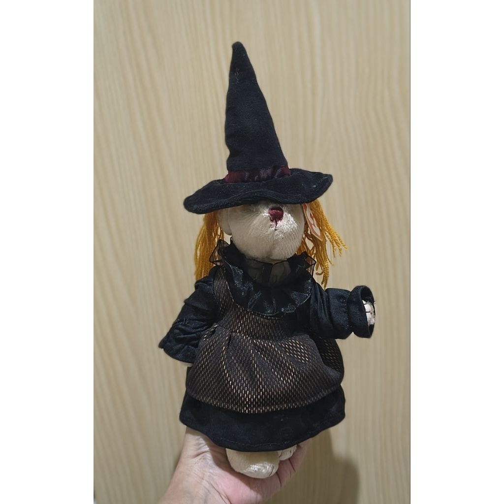 Boneka teddy bear artikulasi kostum penyihir brand TY