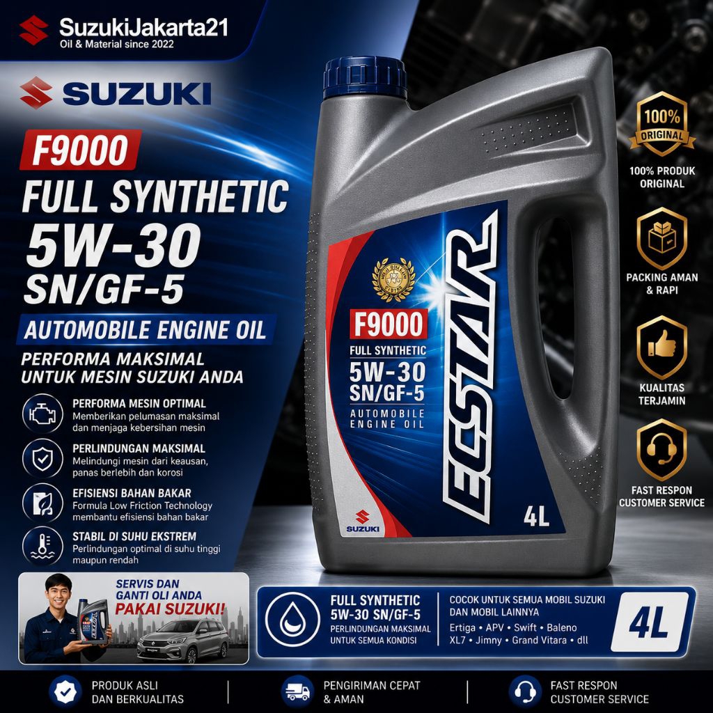 Oli Mesin Suzuki Ecstar 5W-30 Full Synthetic Original
