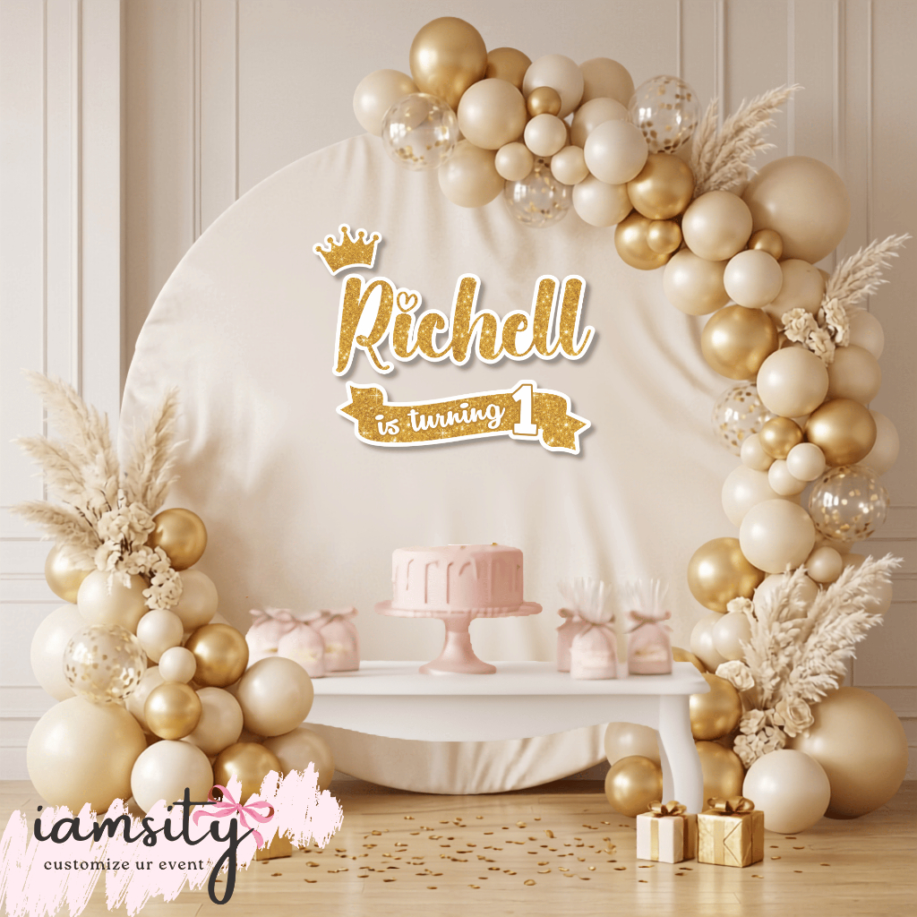 BUY 1 GET 1 Styrofoam Tulisan Nama Dekorasi Backdrop Custom Sterofoam untuk Ultah Tedak Siten Tasyak